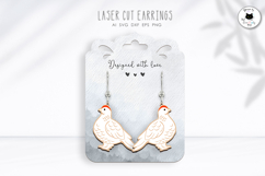Snow Grouse Earrings | Animal Earrings Laser Cut Product Image 1