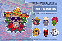 Devil Skull With Fantasy Cartoon Horror Artwork Illustration Product Image 1