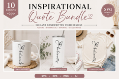 Inspirational Quote Bundle SVG - 10 Handwritten Designs Product Image 1