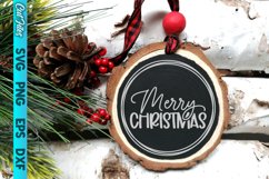 Merry Christmas Circle SVG Cut File Product Image 1