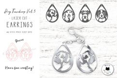 Dog Teardrop Earrings Vol.3 | Dog Laser Cut SVG Product Image 1