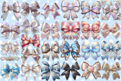 Christmas coquette bows designs BUNDLE | Iridescent bow png Product Image 4