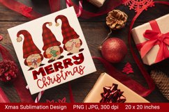 Christmas Plaid Gnomes. Christmas Gnome Sublimation. Product Image 5