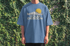 Tshirt Mockup Front Aesthetic Wall Vine Background Product Image 4