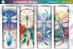 4 Blossom &amp; Dragonfly Design Dragonfly Sublimation, 20 oz Product Image 1