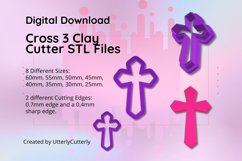 Clay Cutter STL File Cross 3- Christian Earring Digital File Product Image 1