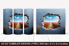 3D tumbler, 3D cracked wall, 3D Brocken wall, Summer Tumbler Product Image 1