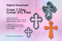 Clay Cutter STL File Cross 7- Christian Earring Digital File Product Image 1