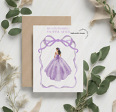 Dusty Purple and Silver Princess Quinceañera Clipart, Product Image 4