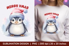 Christmas Penguin,Merry Christmas Sublimation,Christmas shir Product Image 1