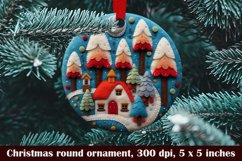 3D Christmas Ornament, Christmas round ornament. Product Image 1