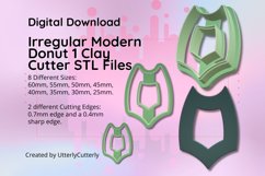 Clay Cutter STL File Irregular Modern Donut 1- Geometric Mod Product Image 1