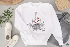 Middle finger with red polish SVG PNG EPS Product Image 2