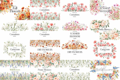 Big Watercolor Flowers Bundle 300 Floral Bouquets, Borders Product Image 4