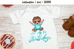 Birthday shirt Boy sublimation First birthday PNG Product Image 2