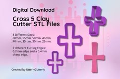 Clay Cutter STL File Cross 5- Christian Earring Digital File Product Image 1