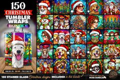 150 MEGA Christmas Bundle | Stained Glass Tumbler Wrap Product Image 5