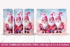 Pink Christmas Tumbler, Pink Gnomes,Christmas gnomes tumbler Product Image 1