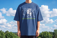 Men's Oversized T-Shirt Mockup PSD Color Change Product Image 4