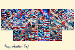 USA 4th of July tumbler wrap 20oz BUNDLE|Patriotic Fireworks Product Image 4