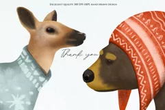 Winter alphabet with animals and houses Product Image 6
