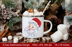 Santa Claus Face. Christmas Sublimation Design Product Image 2