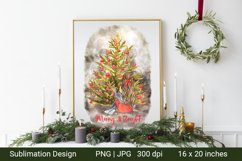 Merry and Bright. Christmas Sublimation. Watercolor. Product Image 3