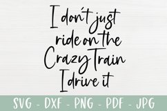 I Don't Just Ride On The Crazy Train | Funny Sarcastic SVG Product Image 2
