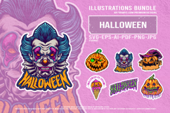 Halloween Festival Vector Set With Creepy Pumpkin Characters Product Image 1