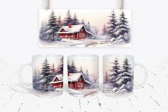 Christmas snowy Sublimation Mug Wrap Product Image 1