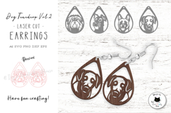 Dog Teardrop Earrings Vol.2 | Dog Laser Cut SVG Product Image 1