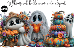 Whimsical Halloween Cute Png Clipart Product Image 1