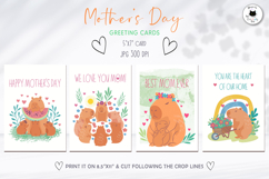 Capybara Printables | Mothers Day Greeting Card Product Image 1