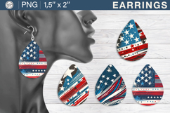 Patriotic | 4th of July | earrings sublimation designs, 7PNG Product Image 1