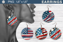 Patriotic | 4th of July | earrings sublimation designs, 7PNG Product Image 1