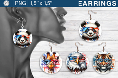 Patriotic | 4th of July | earrings sublimation designs, 4PNG Product Image 1