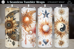 Day&amp;Night Celestial Tumbler Sublimation, 20 oz Tumbler Wraps Product Image 1