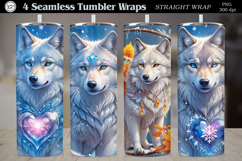 4 Wolf Tumbler Wrap Sublimation, 20 oz Product Image 1