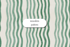 Wavy Stripe Seamless Pattern Sage Green Cream JPG Product Image 1