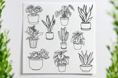 40 Potted plant stamps for Procreate, Houseplant brush set Product Image 5