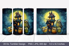 3d halloween tumbler wrap- Halloween sublimation. Product Image 1