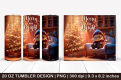 Christmas gnome tumbler,3d christmas tumbler,Merry and brigh Product Image 1