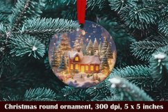 3d round Christmas ornament- Christmas sublimation. Product Image 1