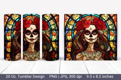 Sugar skull tumbler-Day of the dead sublimation Product Image 1