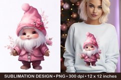 Pink Spring gnome,Cute gnome, gnome sublimation Product Image 1
