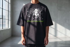Oversized Front Tshirt Mockup PSD Male Model Product Image 5