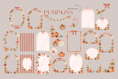 Bow Boho Pumpkin String light clipart, Bow Coquette Boho Product Image 4