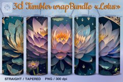 5 Magic Lotuses Tumbler Sublimations , 20 oz Product Image 1
