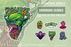 Halloween Ghost Festival Undead Zombie Vampire Mummy Set Product Image 1