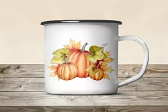 Autumn clipart Pumpkin harvest clipart Sublimation PNG Product Image 2